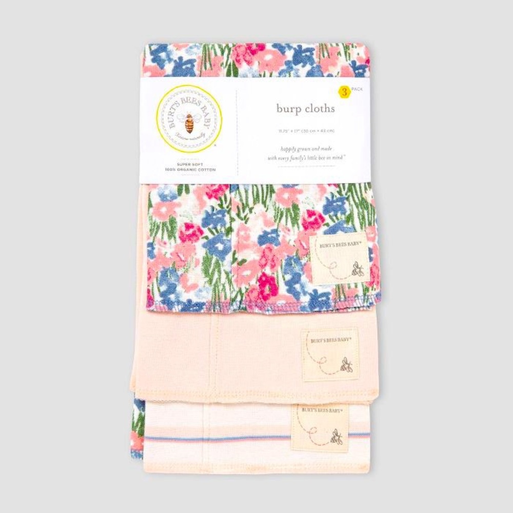 100% Organic Cotton Burp Cloths